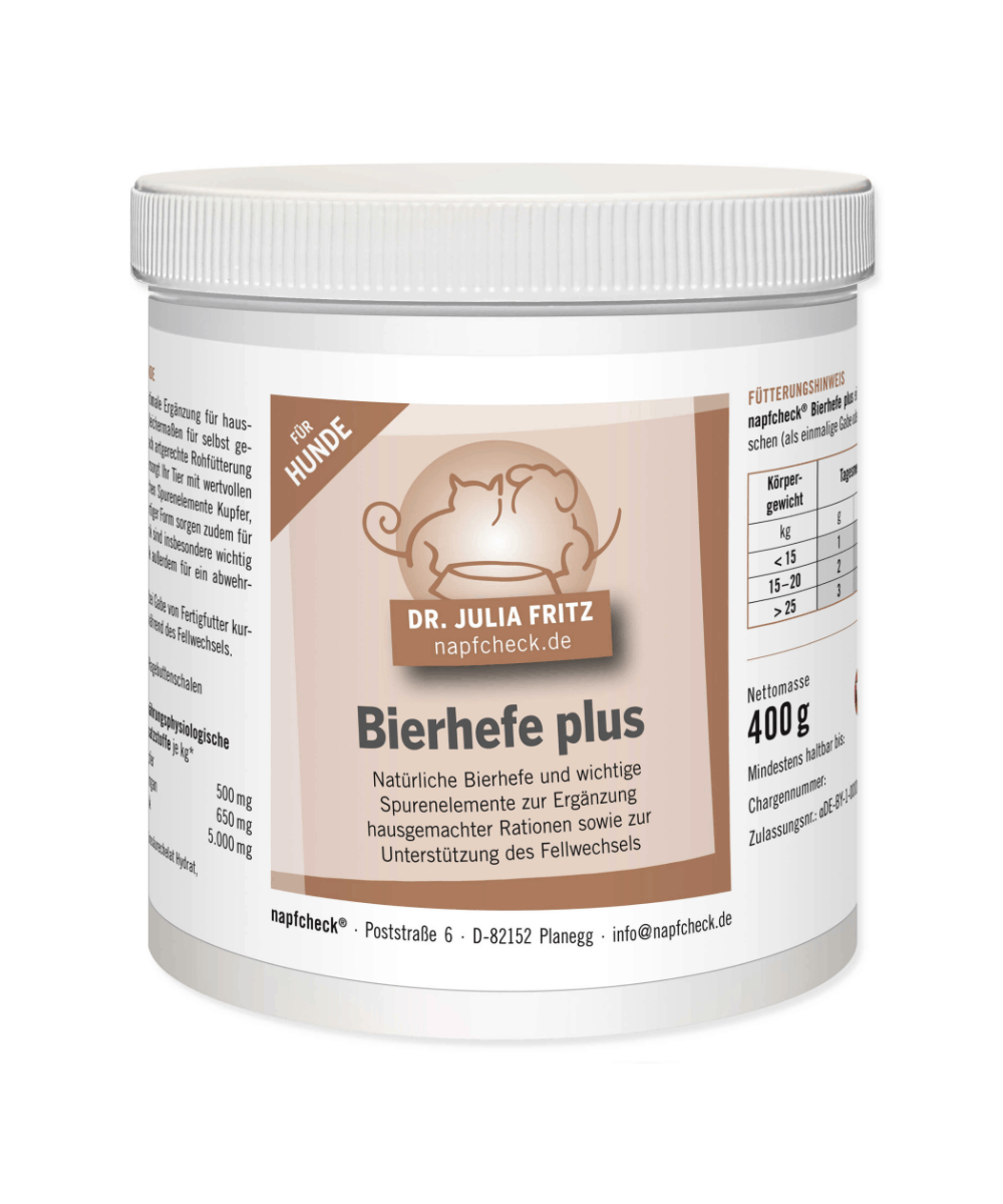 napfcheck Bierhefe plus Kupfer, Zink, Mangan für Hunde napfcheck