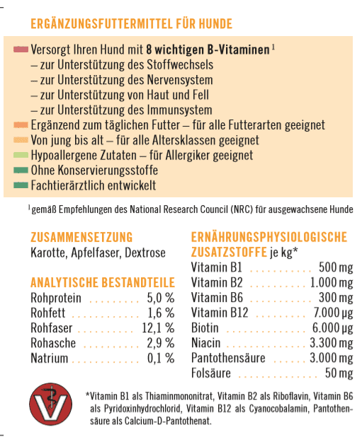 server ide fordel napfcheck Vita-B-Komplex sensitive Hunde - napfcheck-shop.de