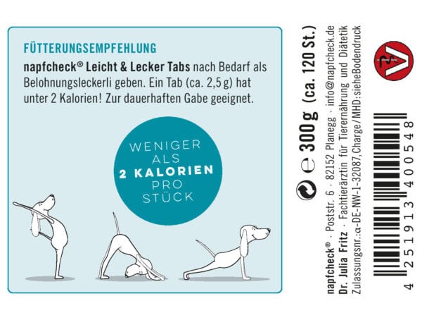 napfcheck Leicht und Lecker Tabs für Hunde - wenig Kalorien, viel Geschmack – Bild 4