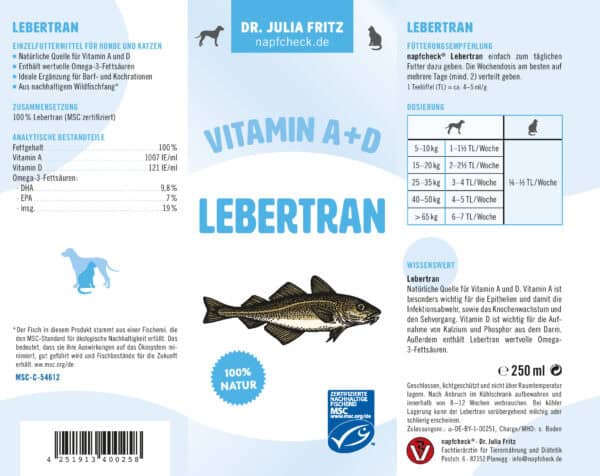 napfcheck Lebertran - für Hunde und Katzen – Bild 2